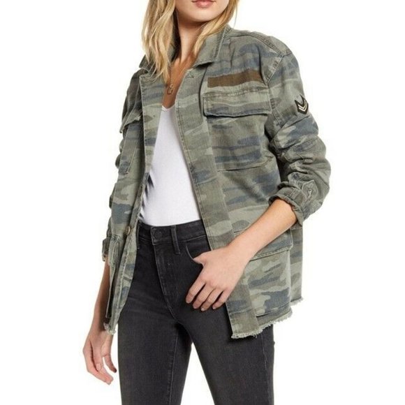 Treasure & Bond Jackets & Blazers - Treasure & Bond Camo Jacket Patch Detail Size S